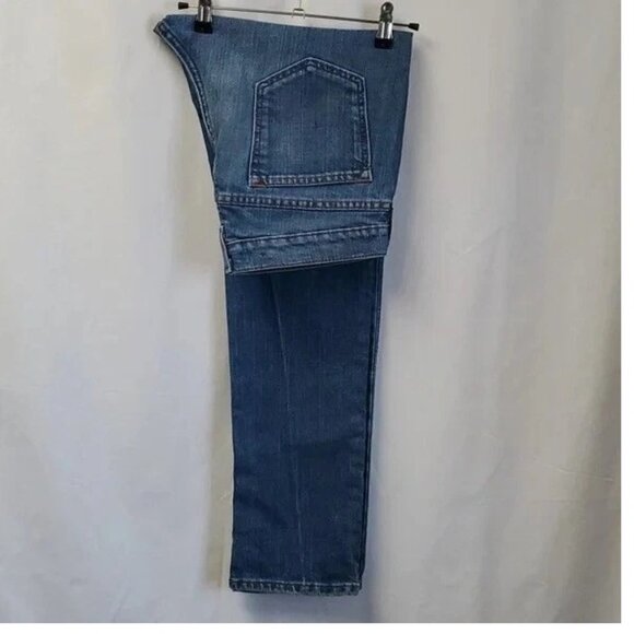 Old Navy Ultra Low Waist Skinny Blue Denim Jeans Womens Size 12 - Picture 1 of 6